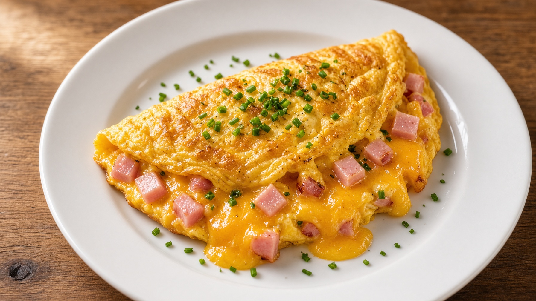 Ham and Cheddar Omelette